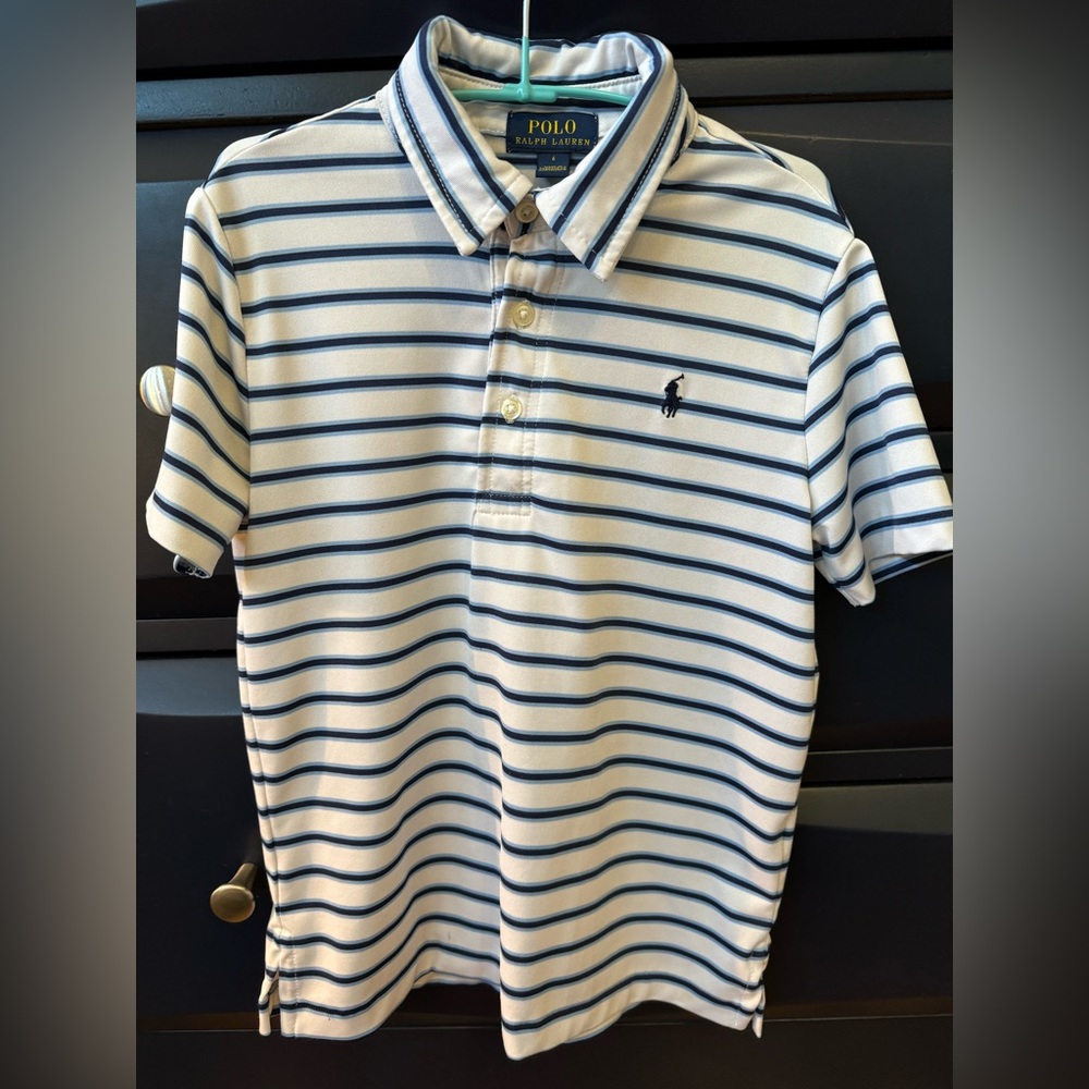 Striped Ralph Lauren Collared Polo